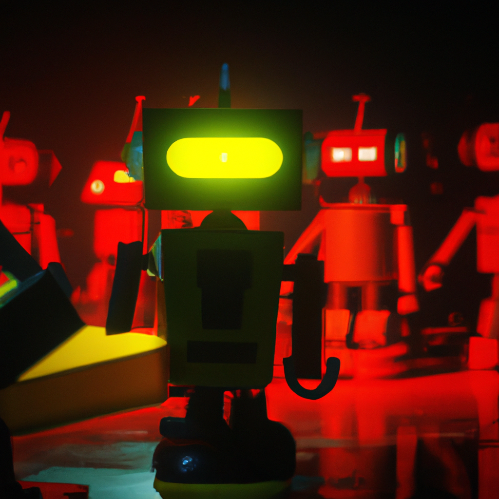 Support team for robotics courses with assistants and friendly robots